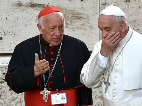 Kardinal Ricardo Ezzati Andrello mit Papst Franziskus