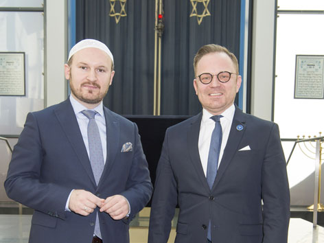 IGGÖ-Präsident Ümit Vural und der  Präsident der Jüdischen Gemeinde Graz, Elie Rosen