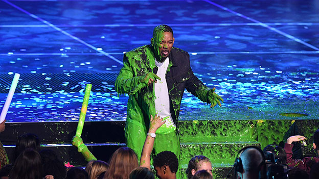 Will Smith mit grünem Schleim übergossen