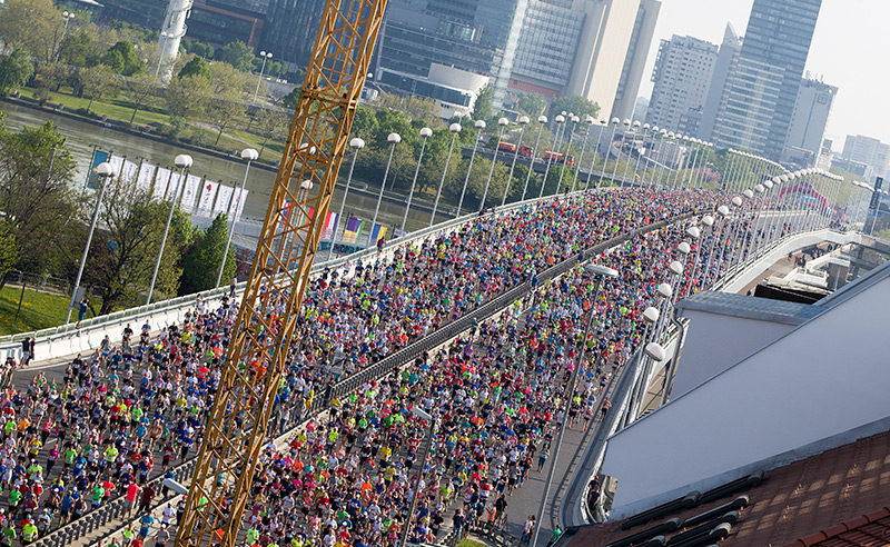 Szenen des Vienna City Marathon