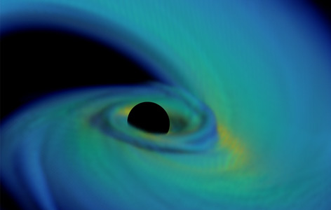 Verschmelzung eines Neutronensterns mit einem schwarzen Loch