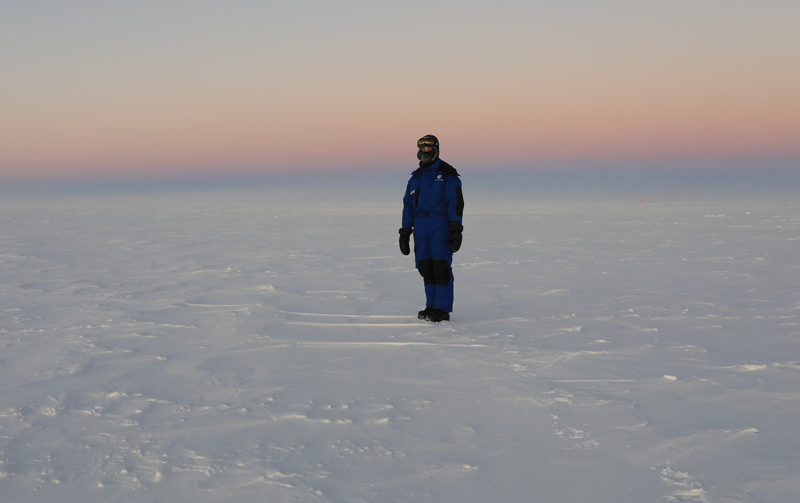 Die Weltraummedizinerin Carmen Possnig in der Antarktis-Forschungsstation Concordia