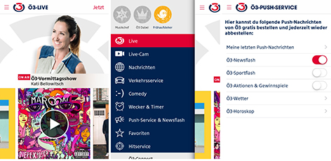Screenshot Ö3-App