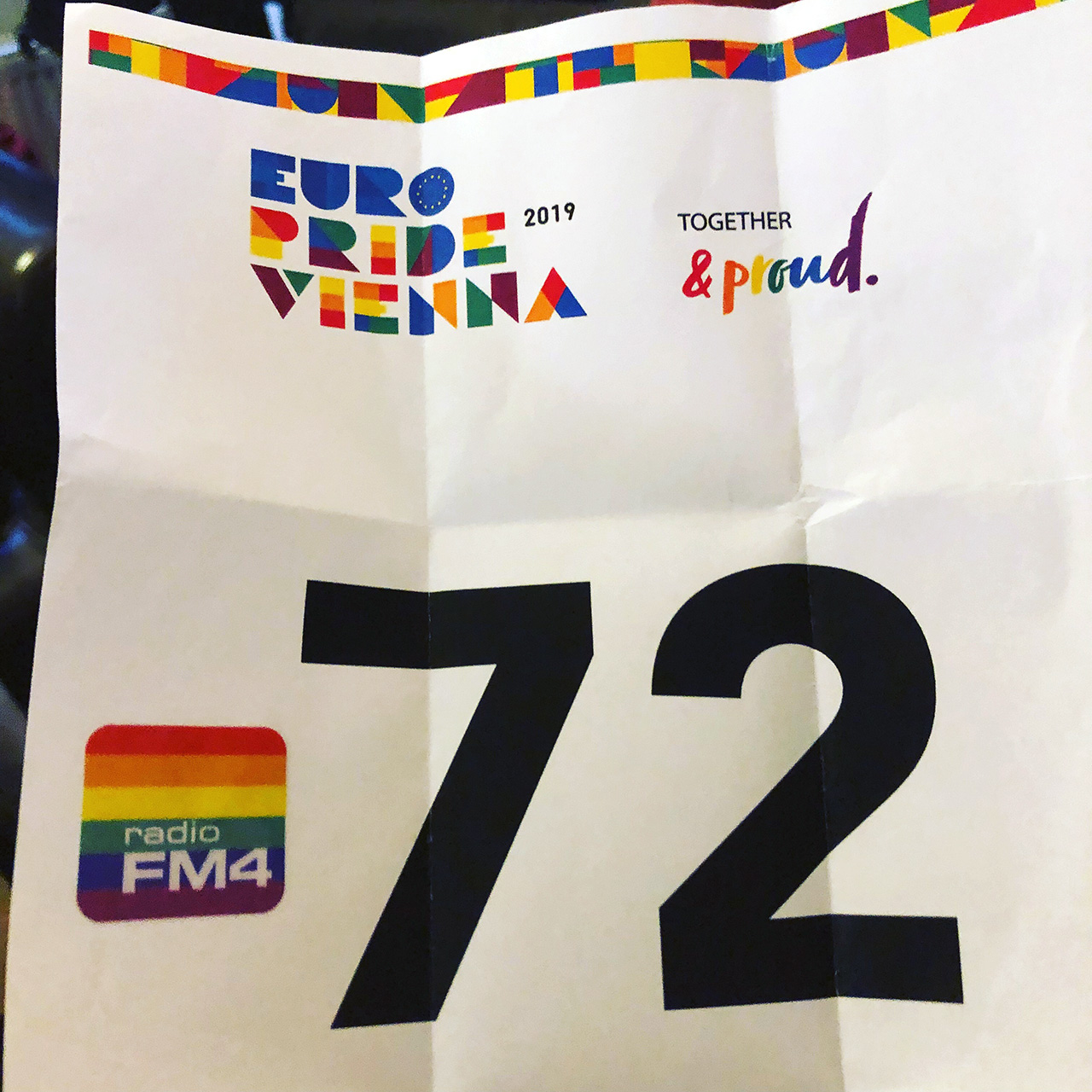 Startnummer 72 EuroPride