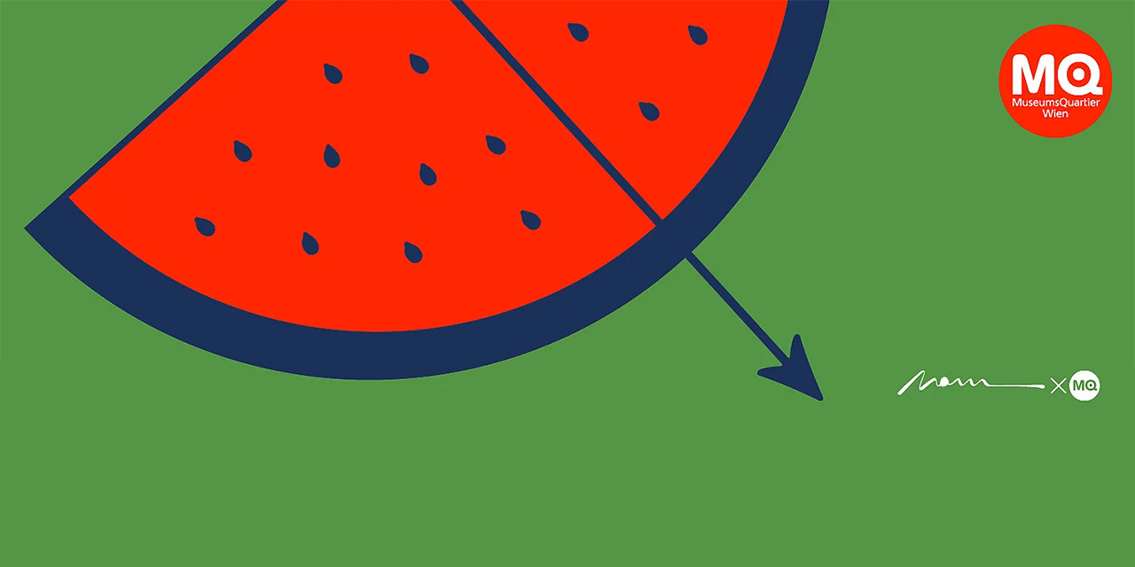Sommer im MQ Logo Wassermelone