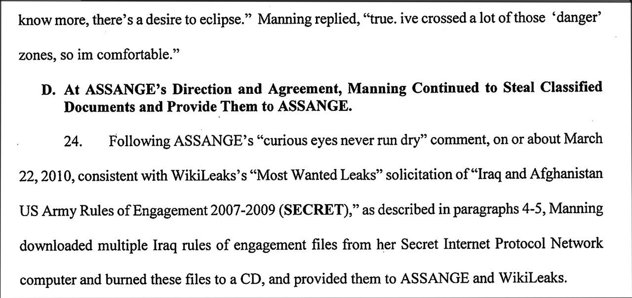 Anklage gegen Assange