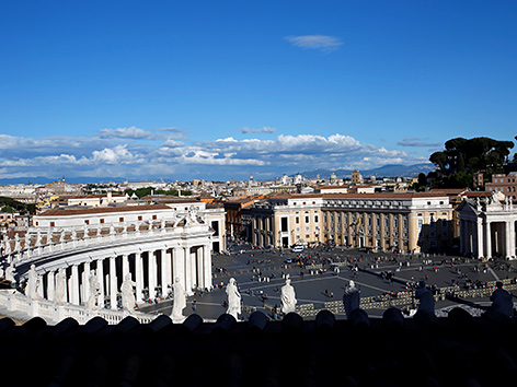 Petersplatz im Vatikan, von oben
