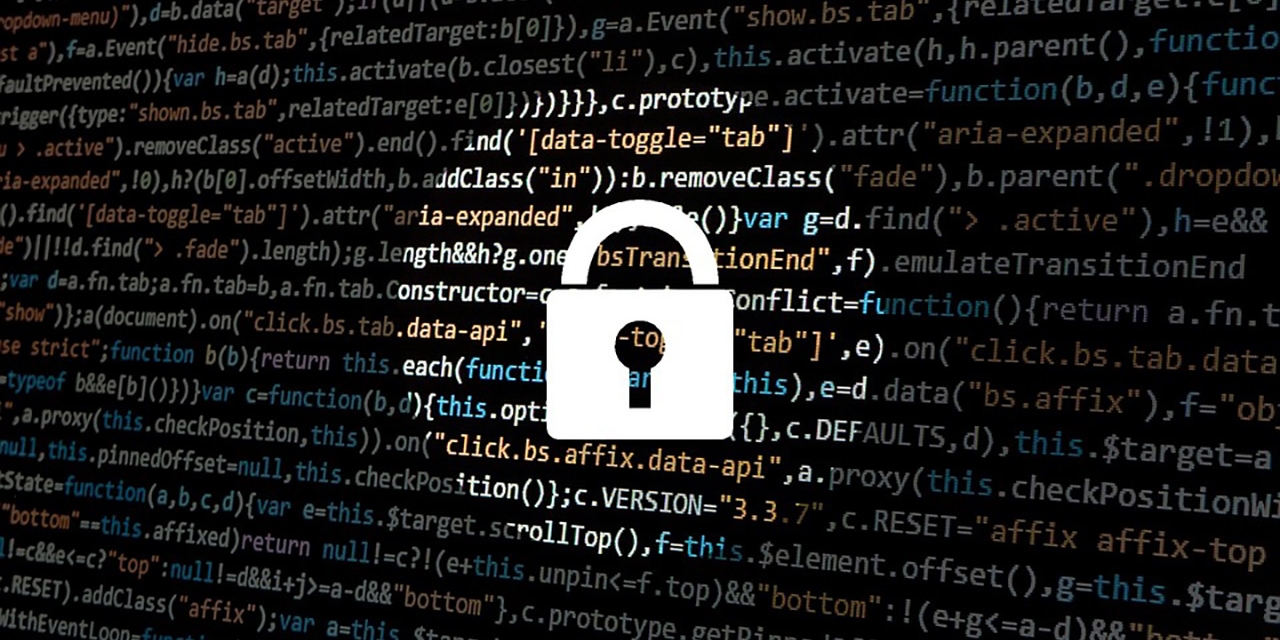 Hacking, Code und ein Schloss, Sujetbild für Bundestrojaner