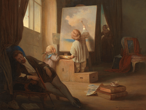 Josef Franz Danhauser, Der schlafende Maler, 1841
Wien Museum