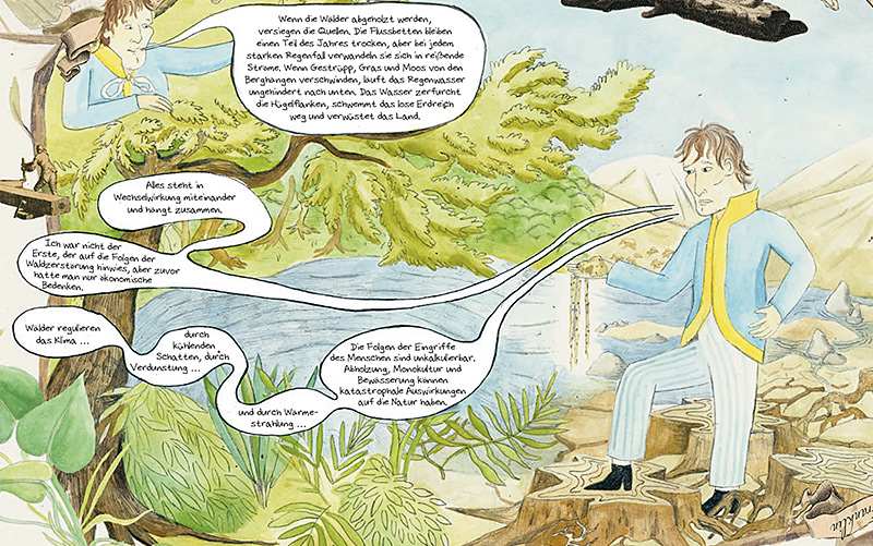Ausschnitt aus dem Humboldt-Comic