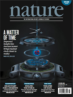 Nature-Cover vom 11.9.2019