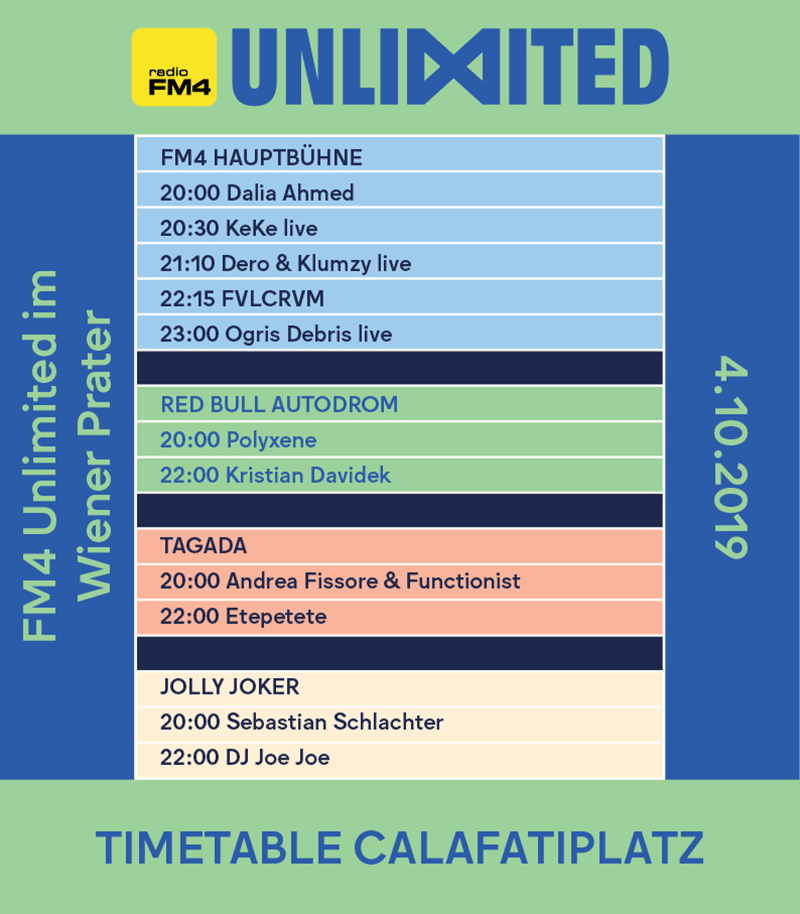FM4 Unlimited Timetable