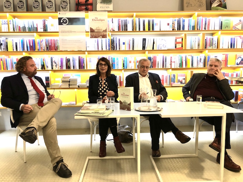 Podium bei der Buchpräsentation mit Rupnow, Reiter, Rathkolb, Pelinka