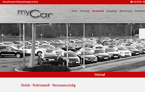 Screenshot der myCar-Website