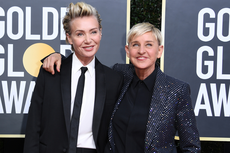 Portia de Rossi und Ellen DeGeneres bei den Golden Globes