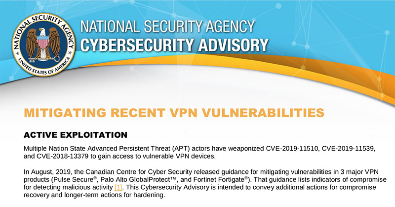 Cybersecurity Advisory