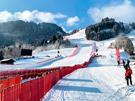 Kitzbühel - die Vorbereitungen für das Skifest