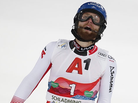 Marco Schwarz beim Nightrace in Schladming 2020