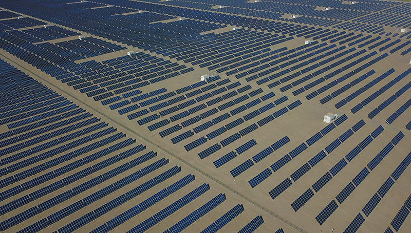 Solarkraftwerk in der Wüste