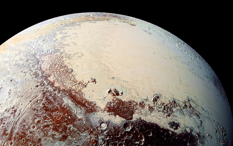 Pluto-Aufnahme der NASA-Sonde "New Horizons" vom Oktober 2015