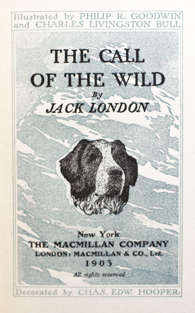Buchcover des Romans The Call of the Wild von Jack London, 1903