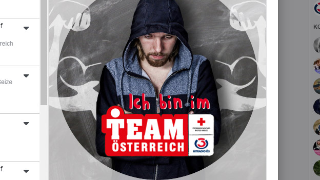 "Team Österreich"-Profilbild-Rahmen