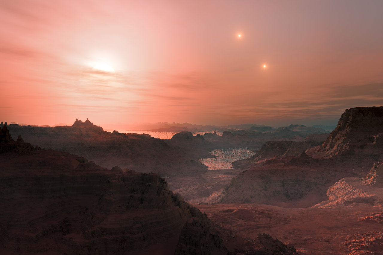 Sonnenuntergang auf Gliese 667 Cc