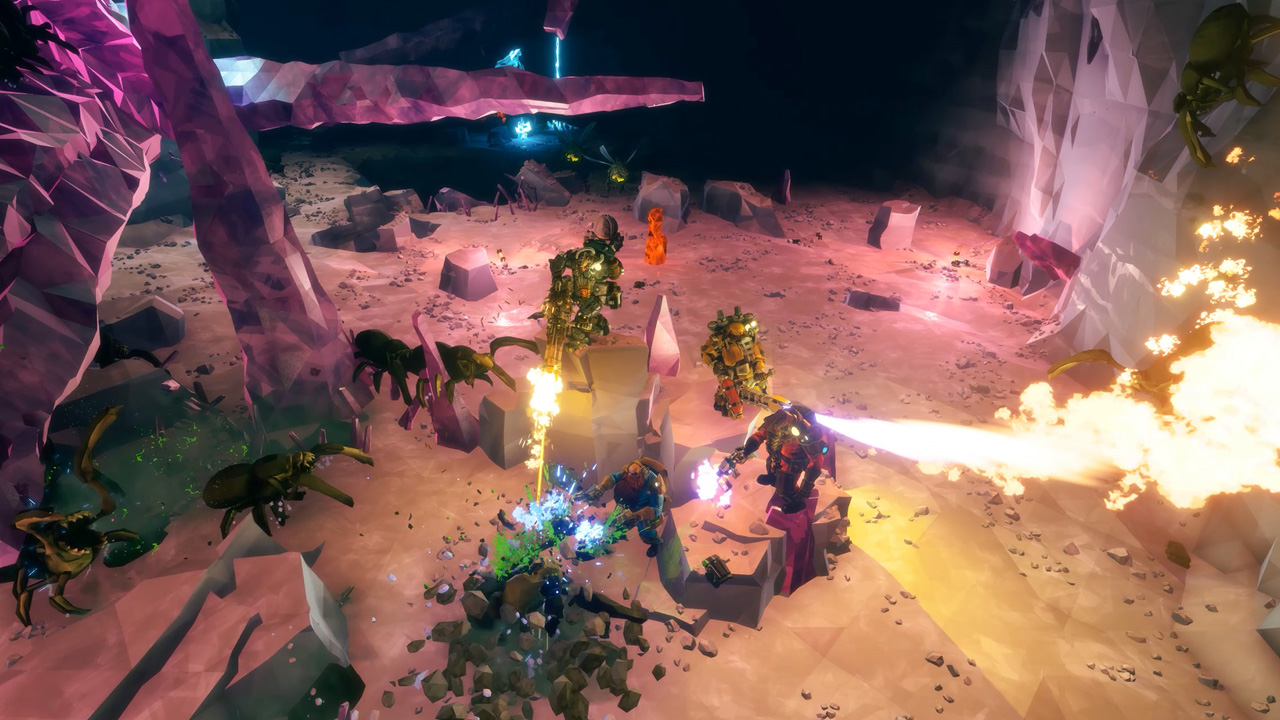 Bildschirmfoto aus dem Computerspiel "Deep Rock Galactic"
