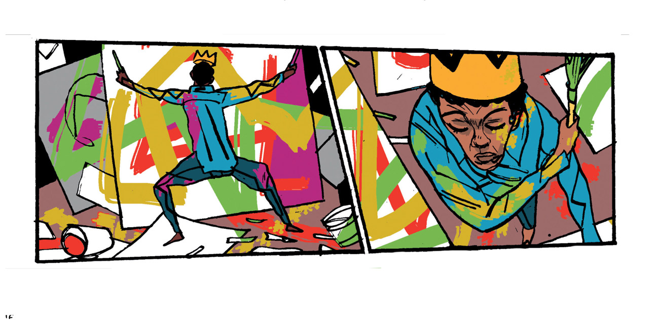 Bilder aus der Graphic Novel "Basquiat"