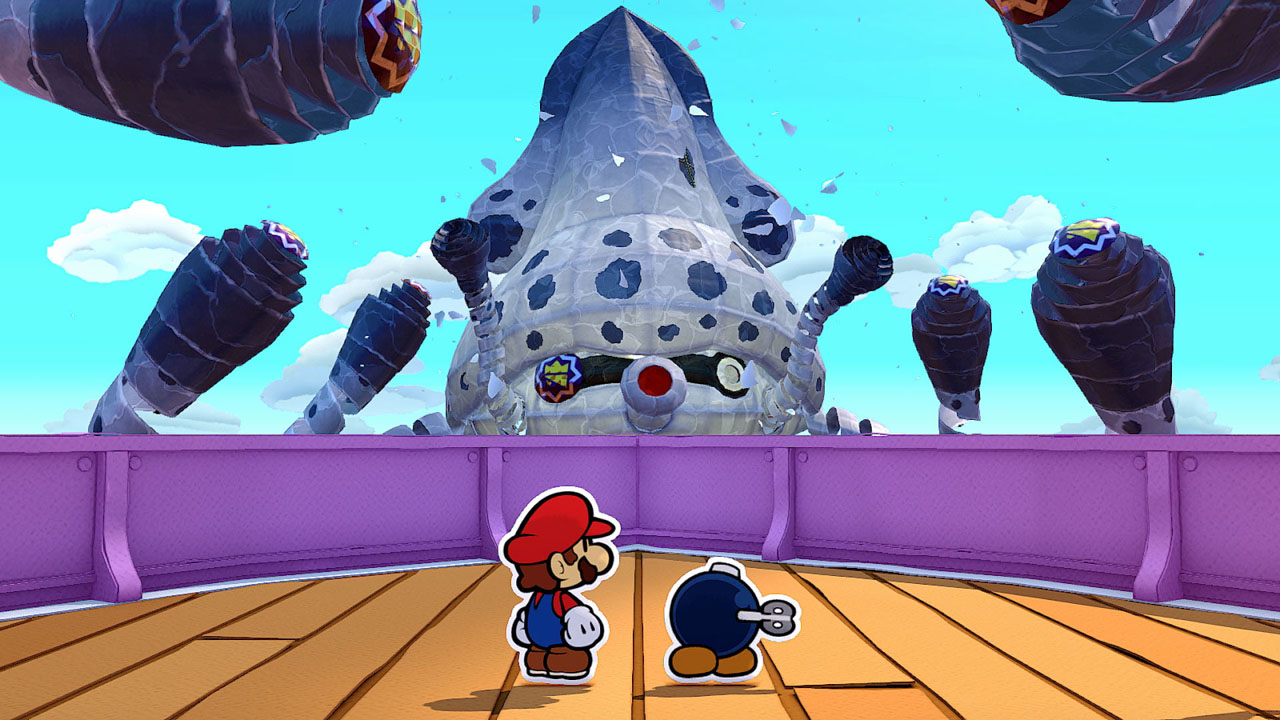 Screenshot aus dem Videospiel "Paper Mario: The Origami King"