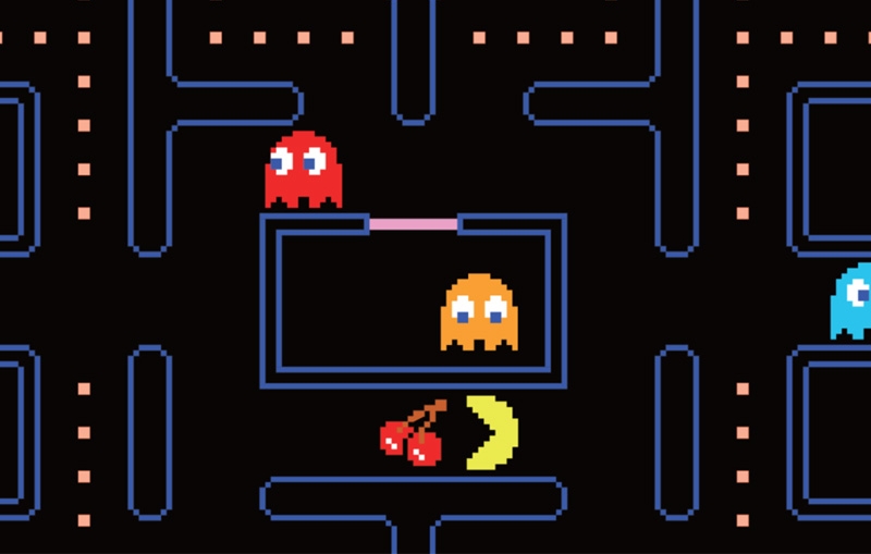 Bildschirmfoto aus dem originalen "Pac-Man"