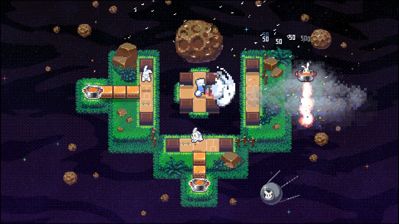Bildschirmfoto aus dem Computerspiel "Radical Rabbit Stew"