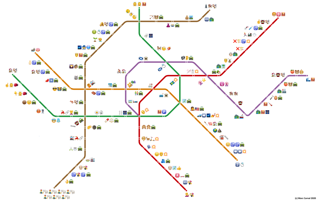 Die Wiener U-Bahn in Emojis