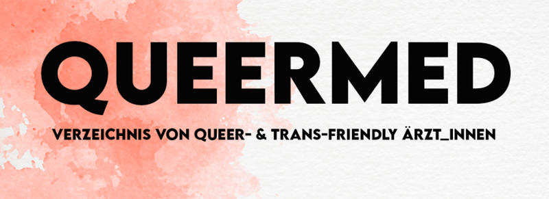 Banner von der Website Queermed.at
