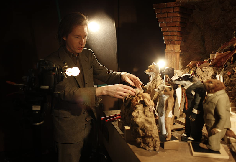 Wes Anderson bei den Dreharbeiten zu "Fantastic Mr. Fox"