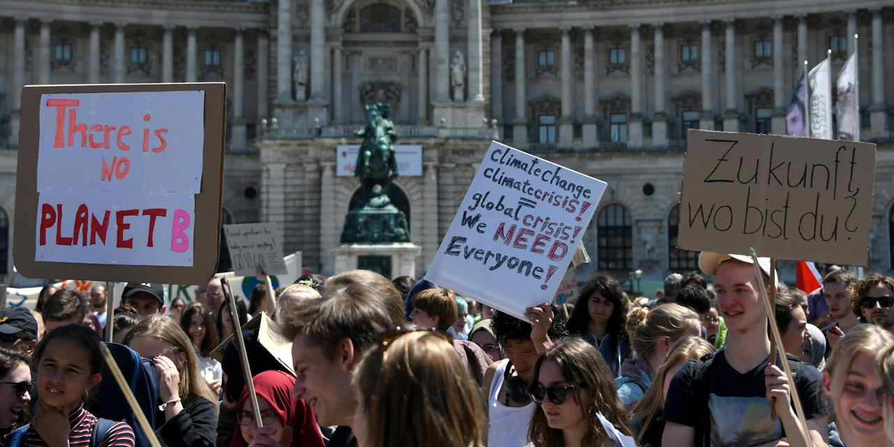 Eine Demonstration am Freitag, 24. Mai 2019, im Rahmen des Klimastreiks #FridaysForFuture in Wien