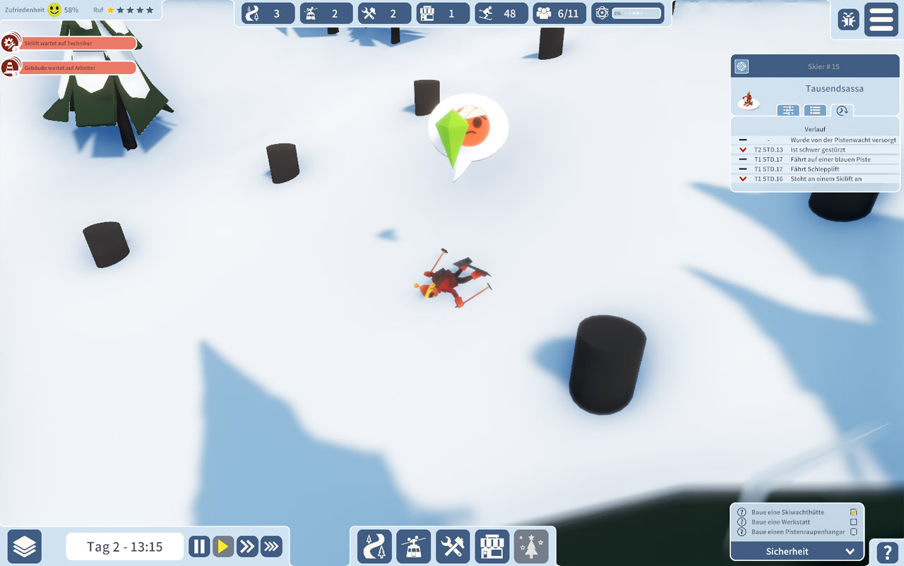 Screenshots aus dem Game Snowtopia