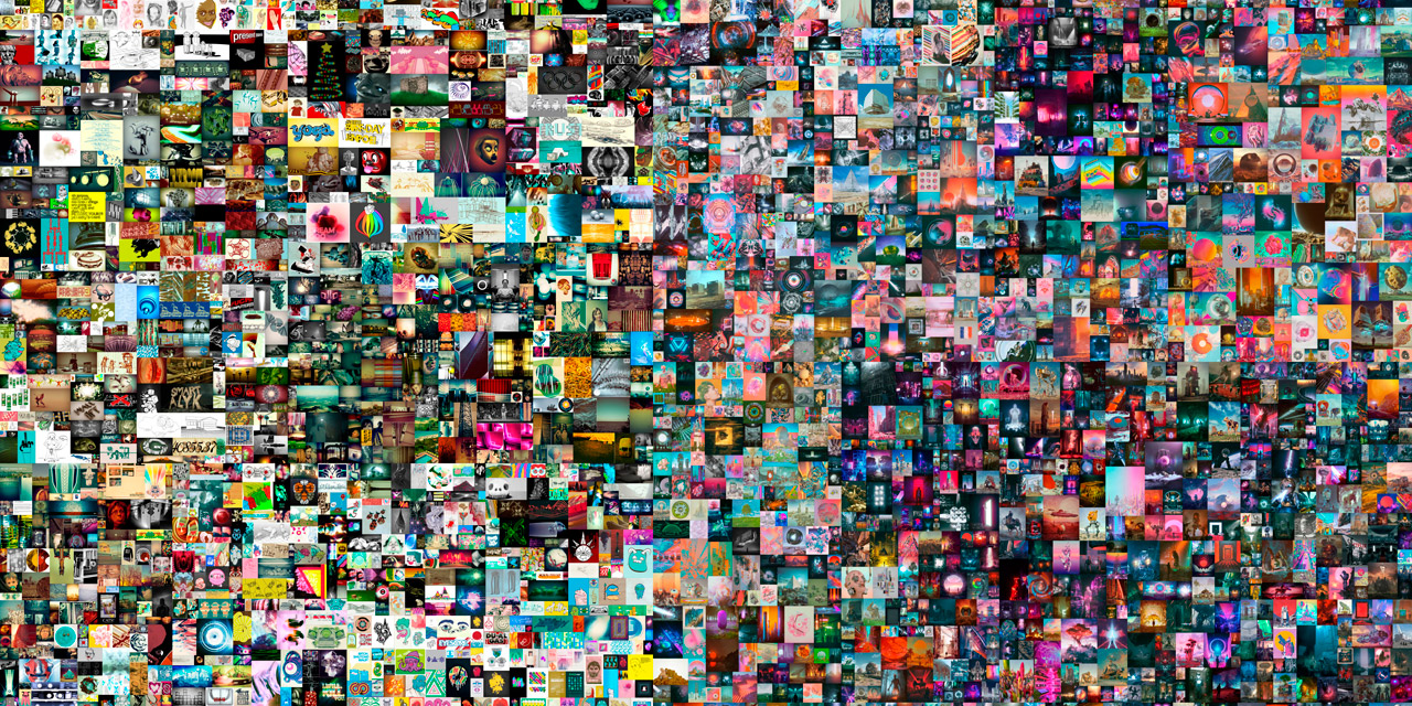 Ausschnitt einer digitalen Collage des Amerikanischen Künstlers Beeple