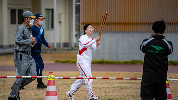 Fukushima Olympischer Fackellauf