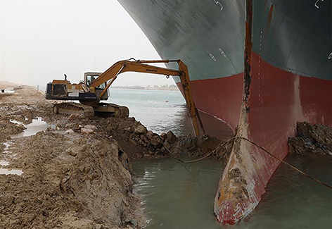 Containerschiff Ever Given steck weiter im Suezkanal