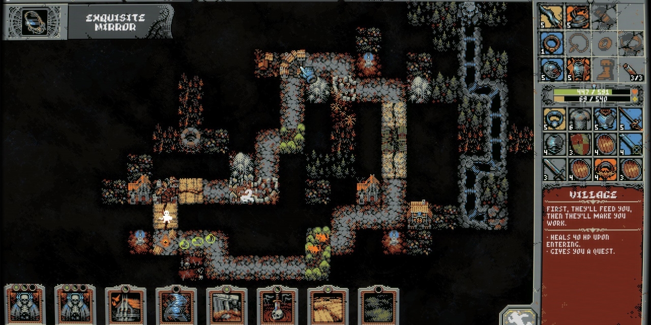 Bildschirmfoto aus dem Computerspiel "Loop Hero"