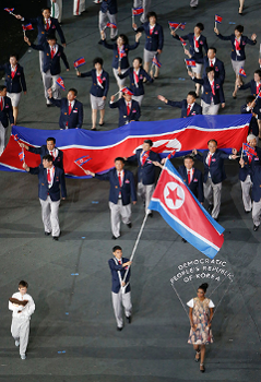Die Nordkoreanische Olympiamannschaft 2016