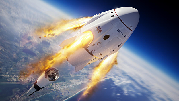 Falcon 9 Rakete,  Illustration