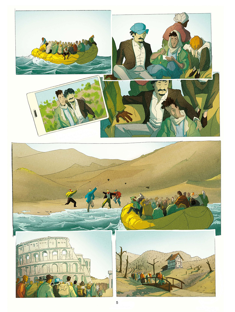 Bilder aus der Graphic Novel "Temple of Refuge"