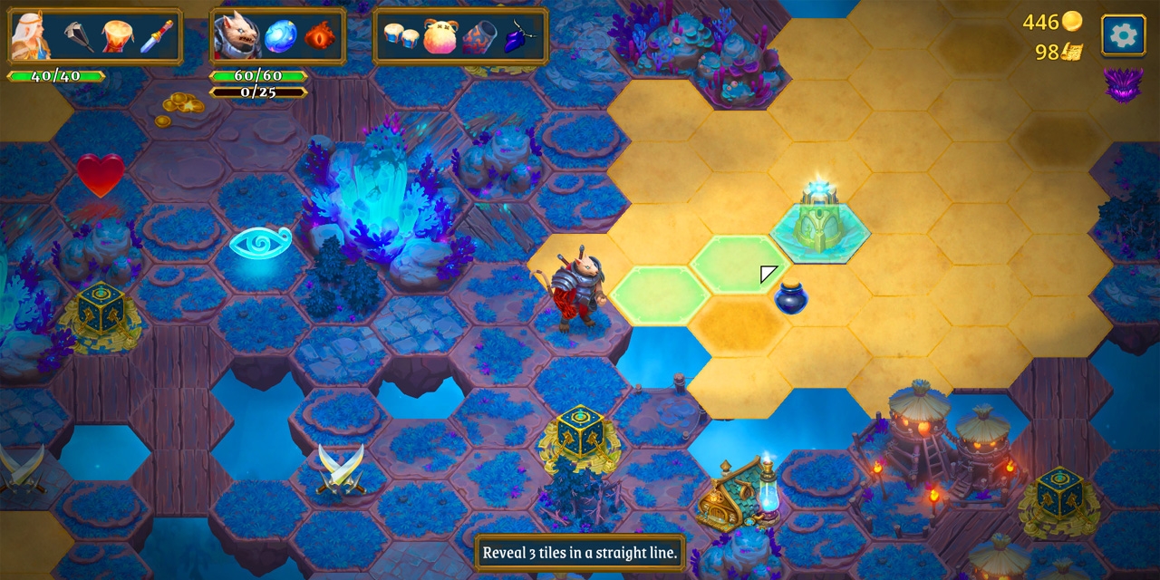 Bildschirmfoto aus dem Computerspiel "Roguebook"