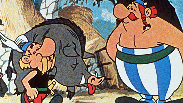 Asterix und Obelix mit Wildschwein
