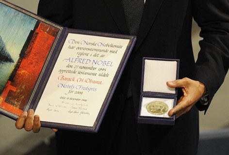 2009 hat US-Präsident Barack Obama den Friedensnobelpreis erhalten