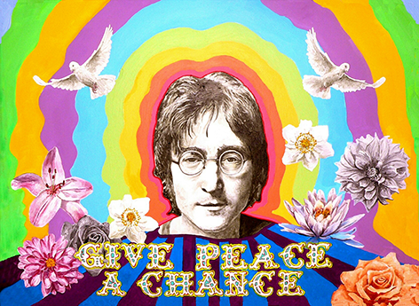 Collage Frieden, Lennon