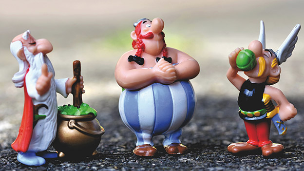 Figuren von Asterix, Obelix und Miraculix