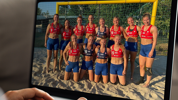 Norwegische Beach-Frauen Handball